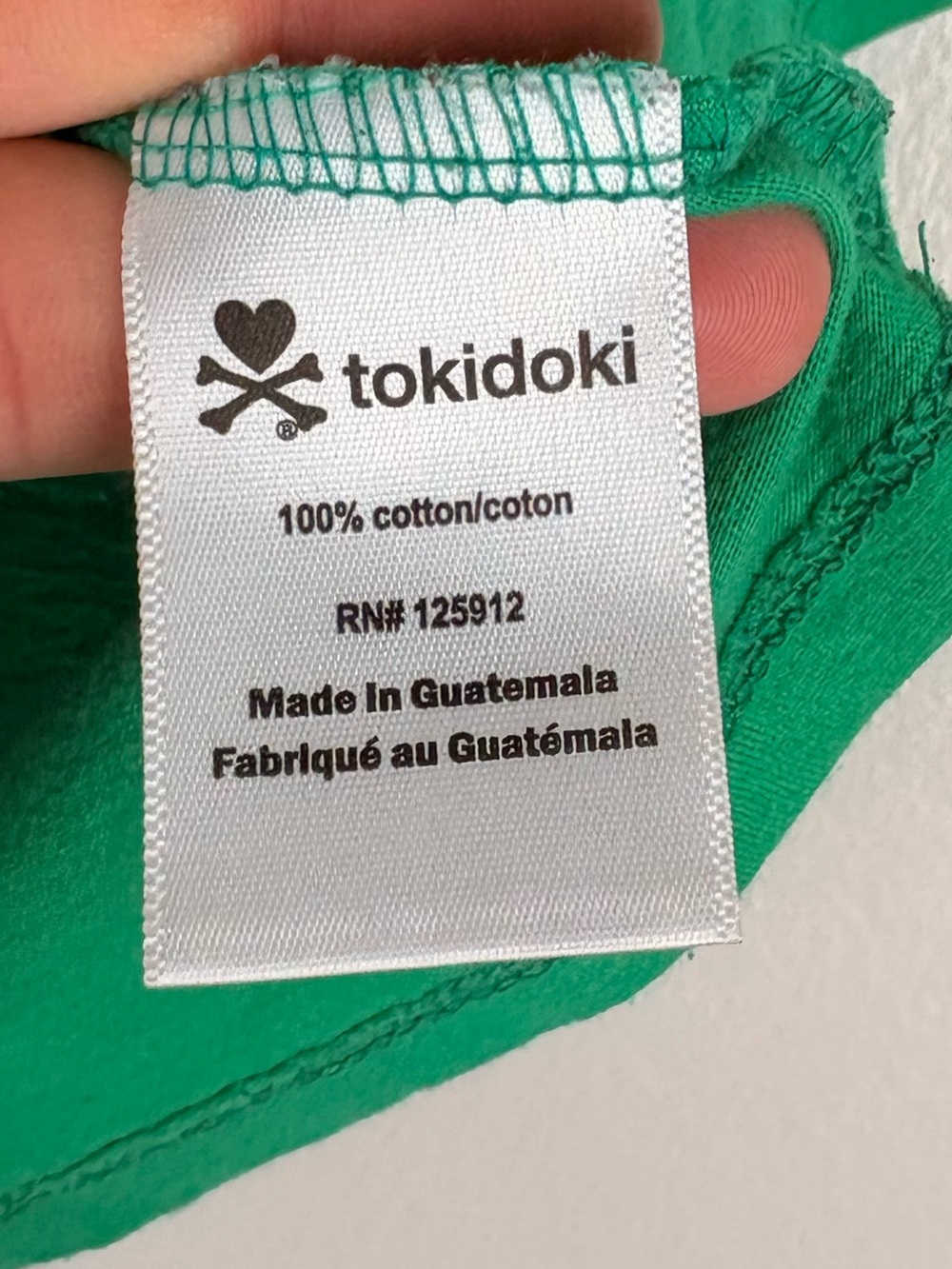 Tokidoki Donutella Floral Crew Neck Cropped Short Sleeve Tee in Green/White - Picture 8 of 9